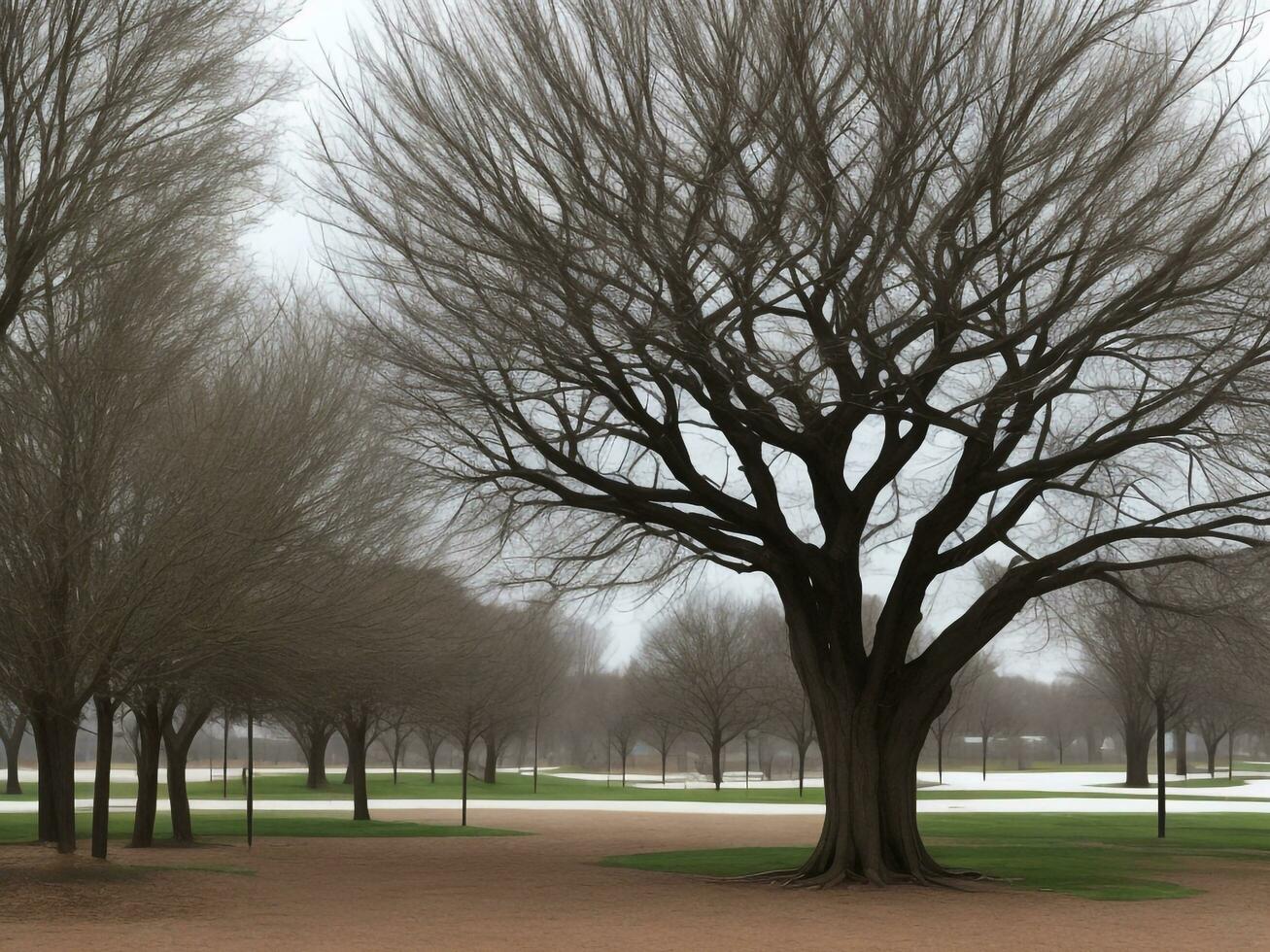 Baum schön schließen oben Bild ai generiert foto