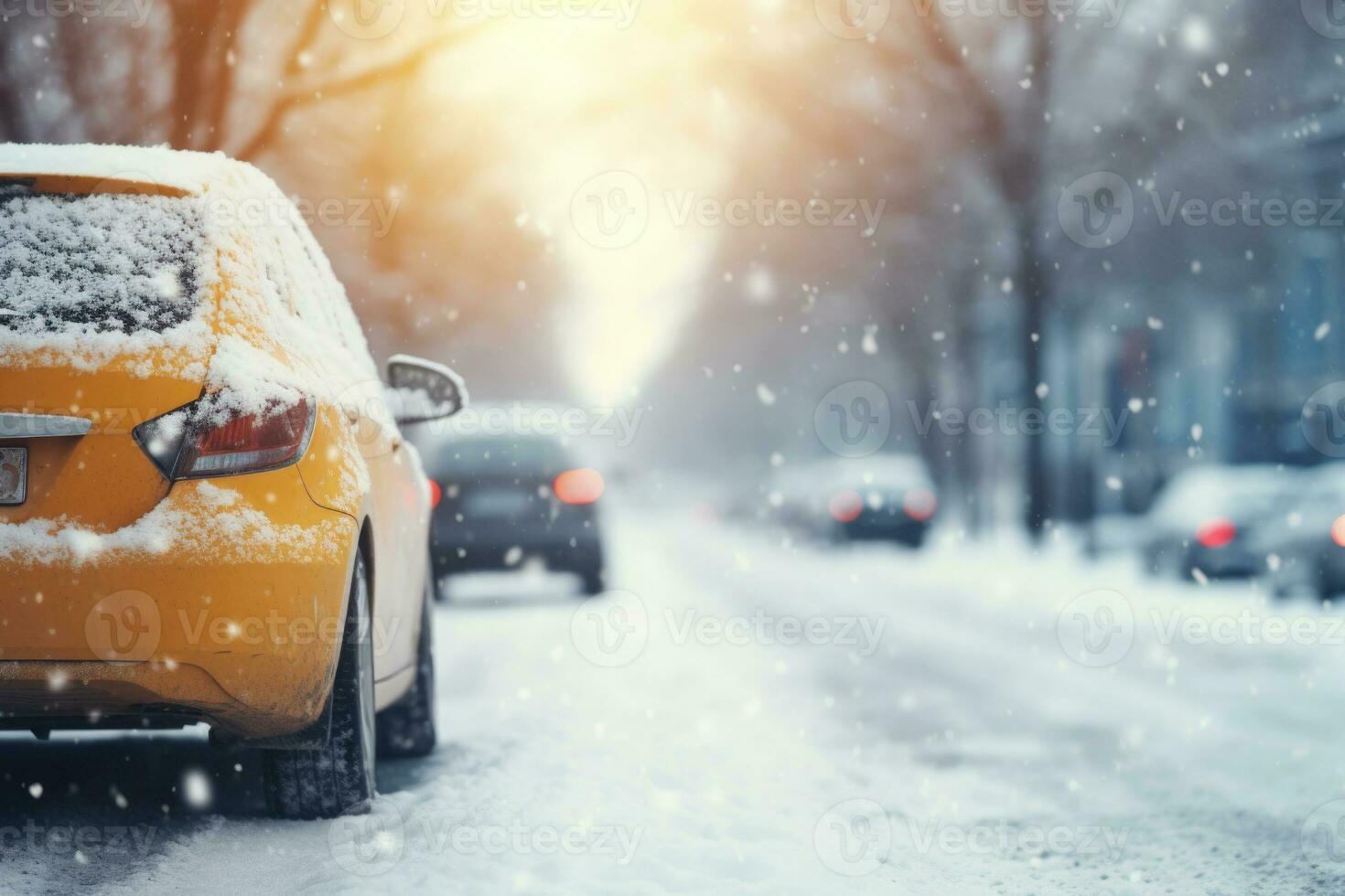 Mann reinigt sein Auto mit einer Schaufel vom Schnee. Auto mit Schnee  bedeckt. Schneesturm im Winter. verschneite Straßen. Schneeräumung. flache  vektorillustration 13976255 Vektor Kunst bei Vecteezy