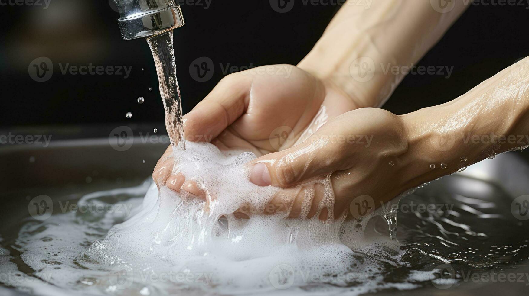 Umarmen Hand Hygiene zum Gesundheit. generativ ai foto