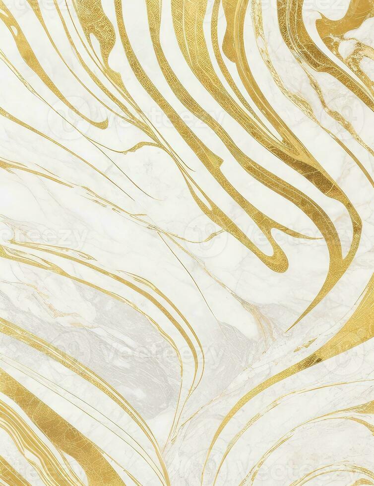 schön Luxus Textur mit Gold Venen. Weiß Marmor, natürlich Stein Hintergrund. ai generativ. foto