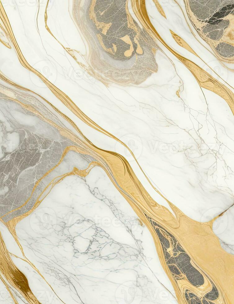 schön Marmor Textur im Gold und Weiß Farbe. Hintergrund, natürlich Stein, elegant Hintergrund. ai generiert foto