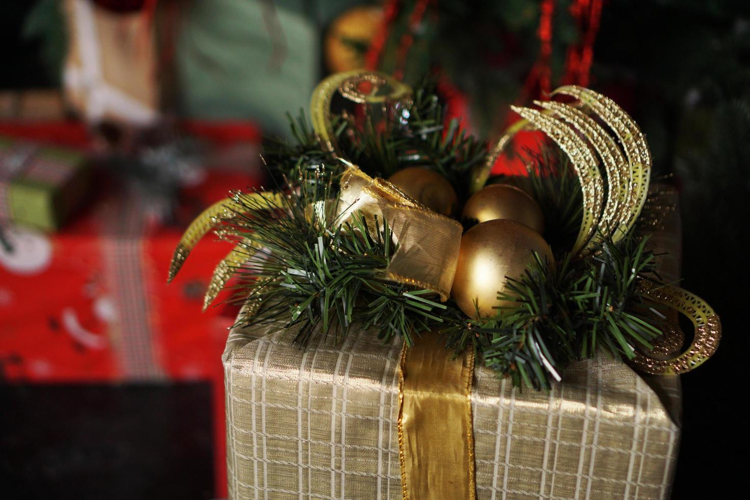 Weihnachtsgeschenke. Frohes Neues Jahr foto