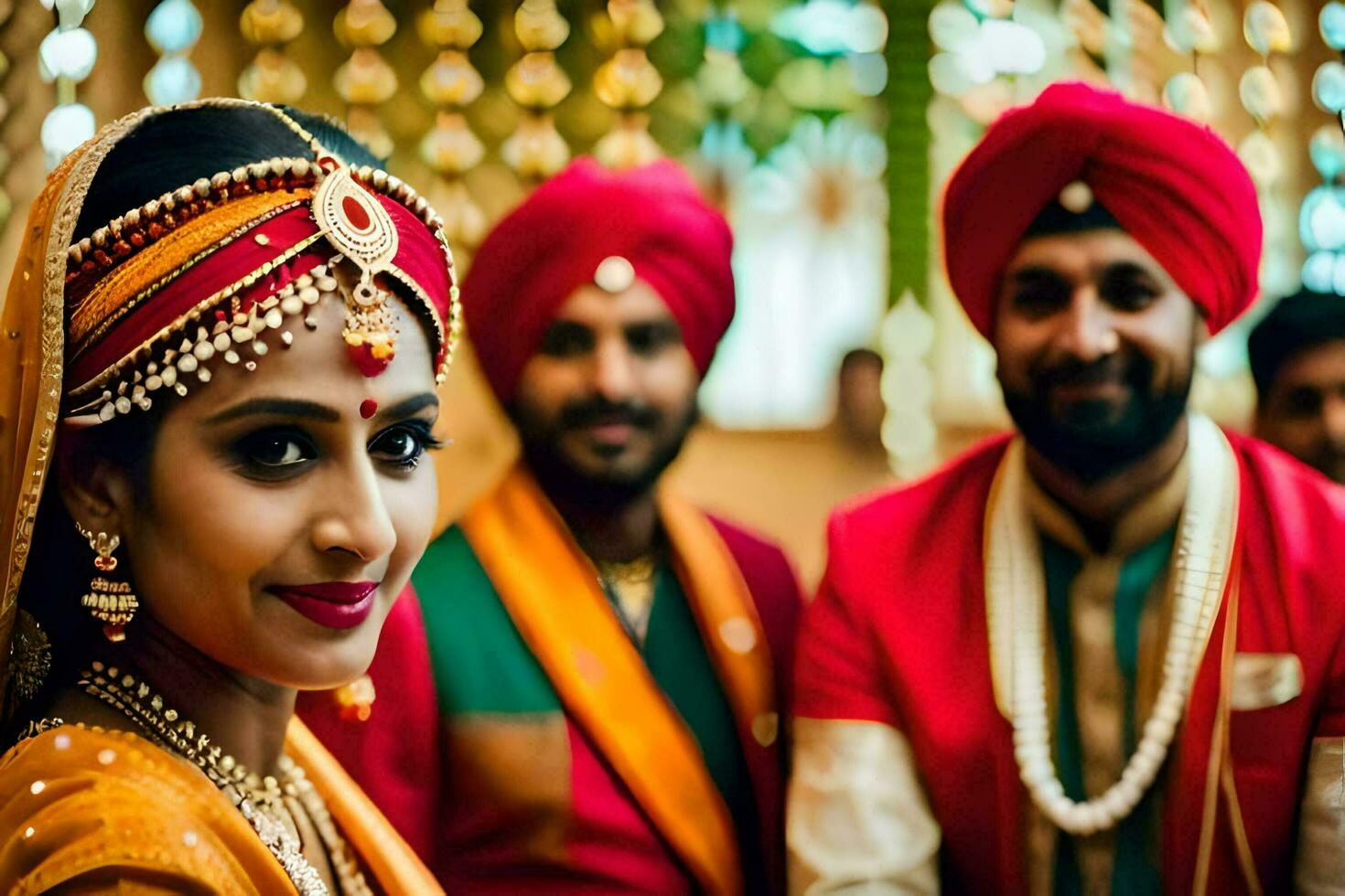 indisch Hochzeit im Bangalore. KI-generiert foto