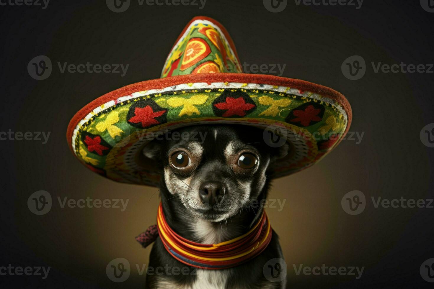 charmant süß Hund Sombrero. generieren ai foto