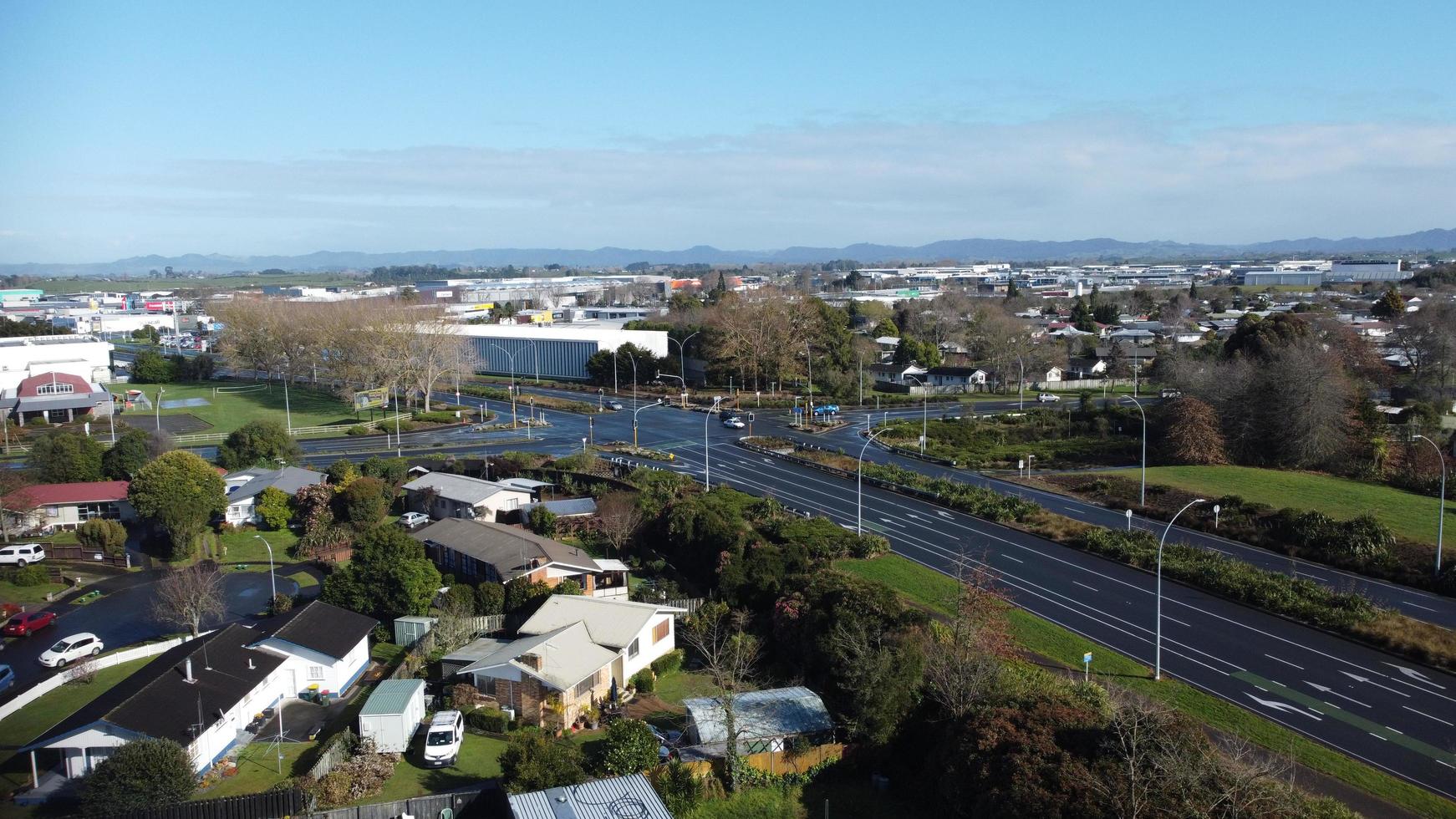 Luftaufnahme von Hamilton, Neuseeland foto