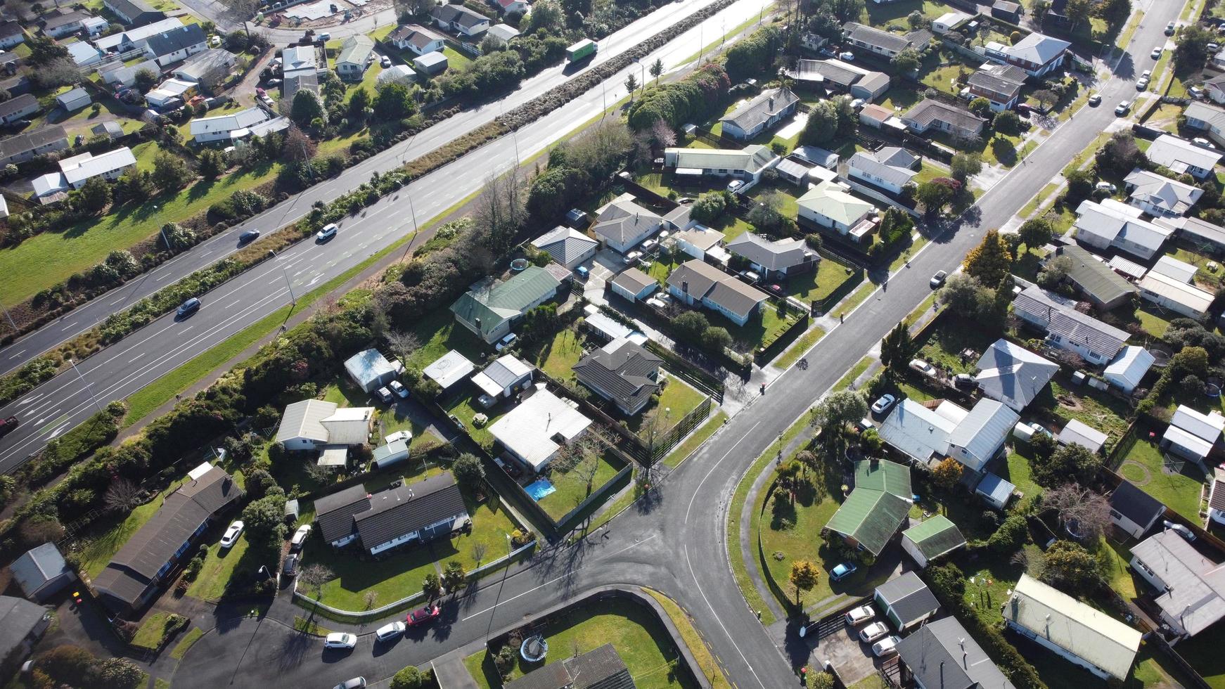Luftaufnahme von Hamilton, Neuseeland foto