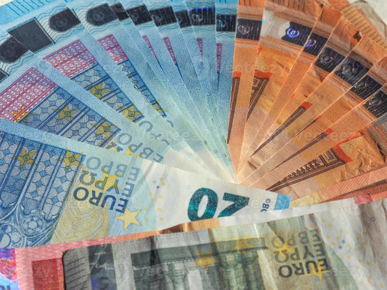 Euro-Banknoten, Hintergrund der Europäischen Union foto