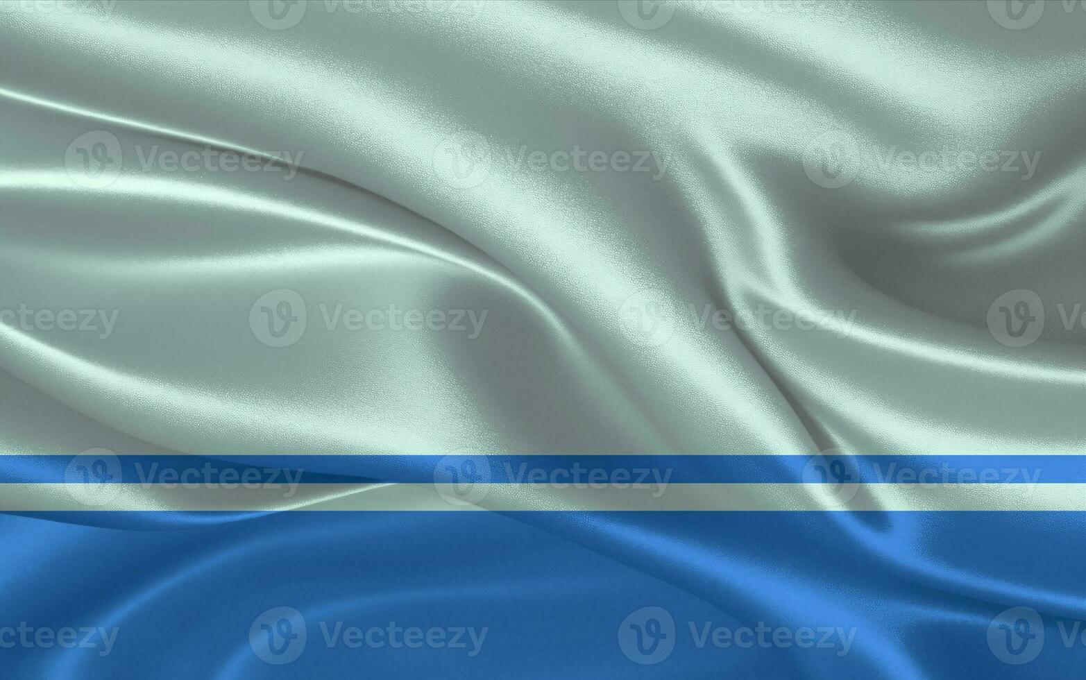 3d winken realistisch Seide National Flagge von altai Republik. glücklich National Tag altai Republik Flagge Hintergrund. schließen oben foto