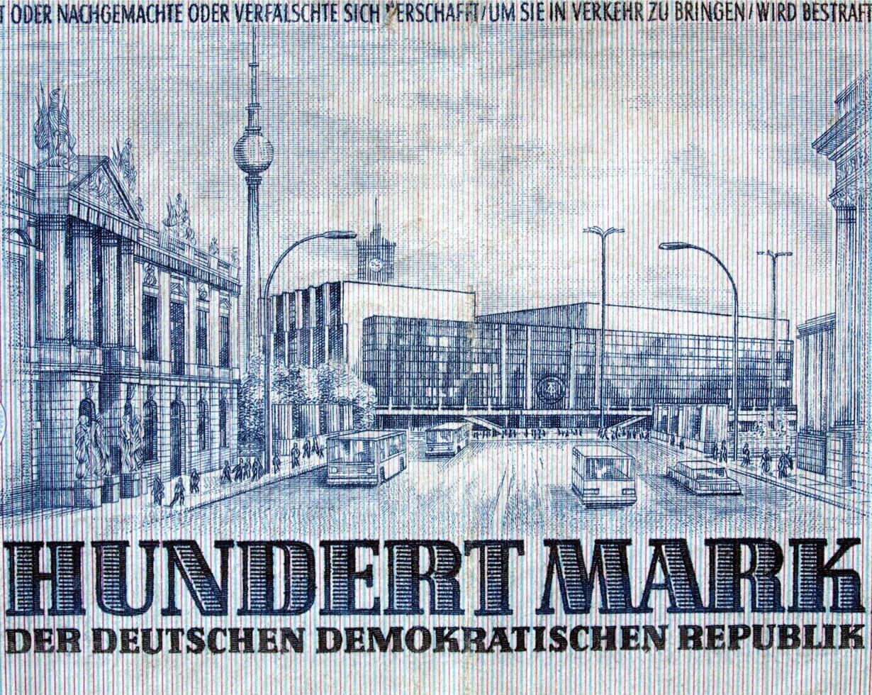 100 Mark DDR-Banknote foto