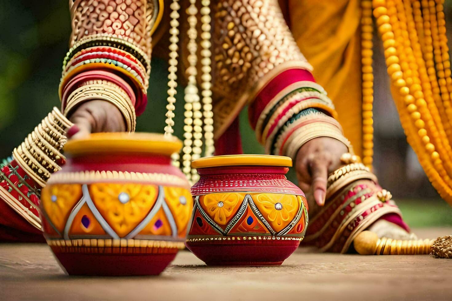das Beste indisch Hochzeit Traditionen zu folgen. KI-generiert foto