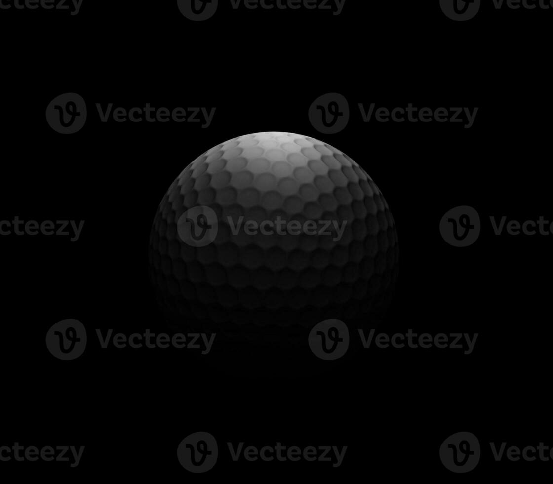 Golfball auf schwarzem Hintergrund foto