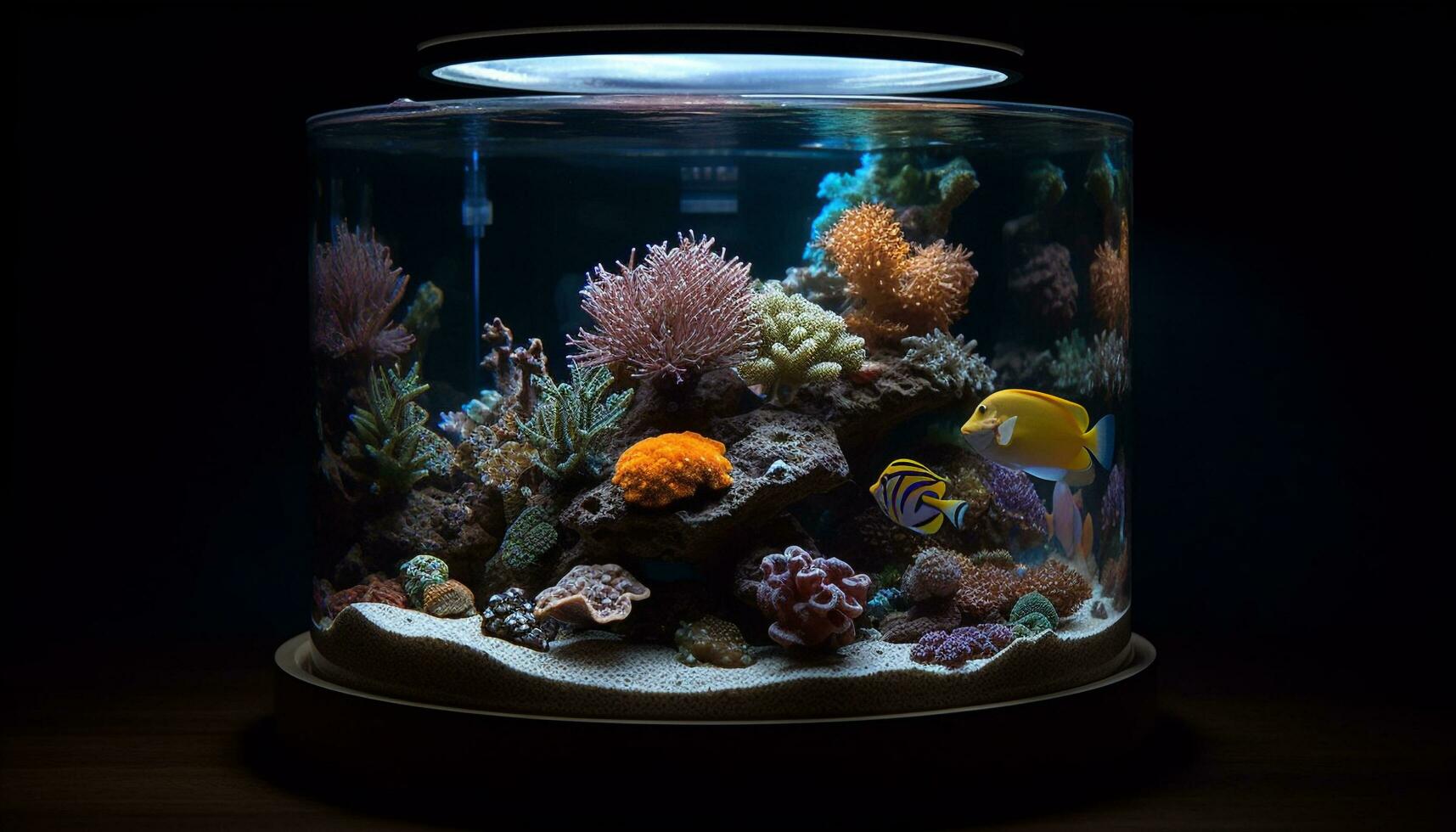 unter Wasser Fisch Natur Tier Riff Wasser multi farbig tief Dekoration Koralle Blau generiert durch ai foto