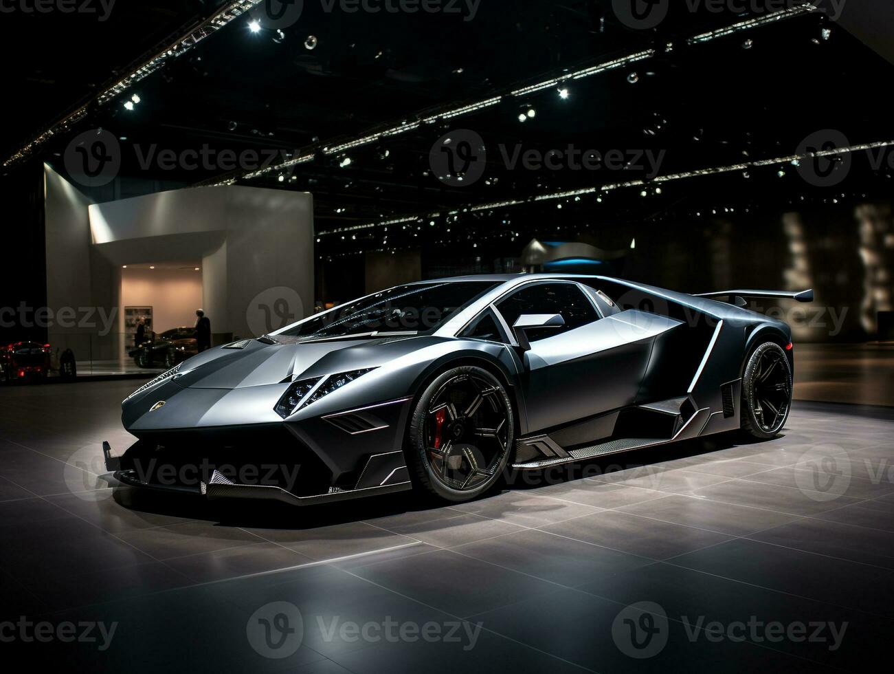 Lamborghini reventon Ausstellung. generativ ai foto
