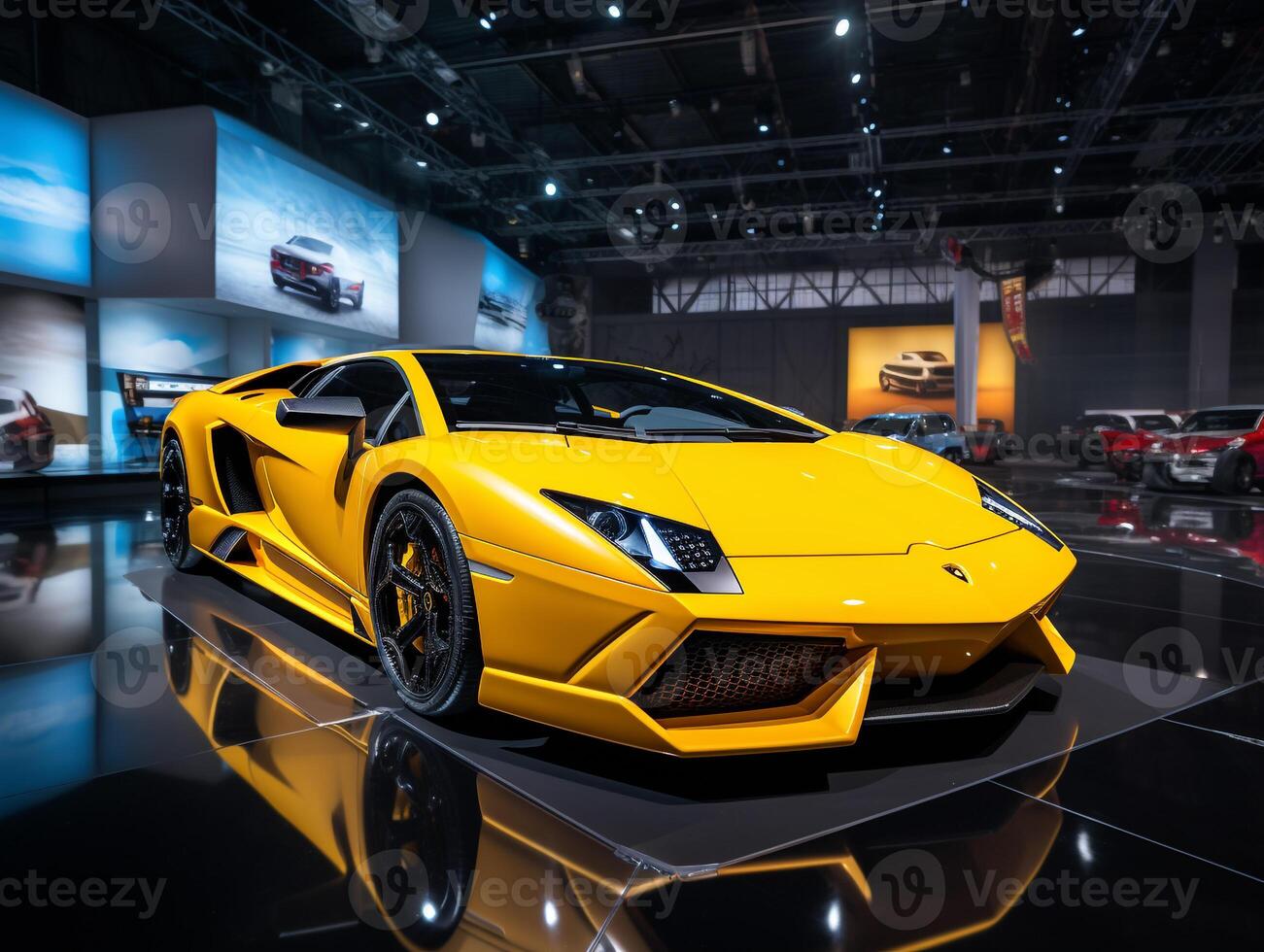 Lamborghini murcielago Ausstellung. generativ ai foto