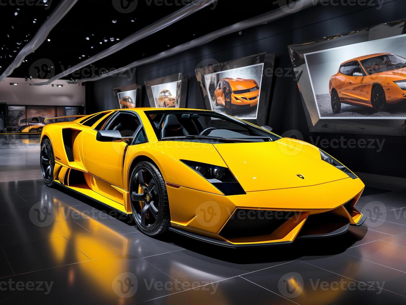 Lamborghini murcielago Ausstellung. generativ ai foto