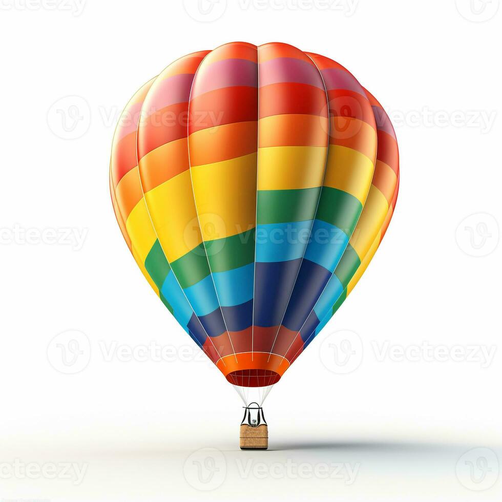 heiß Luft Ballon auf Weiß Hintergrund. generativ ai foto