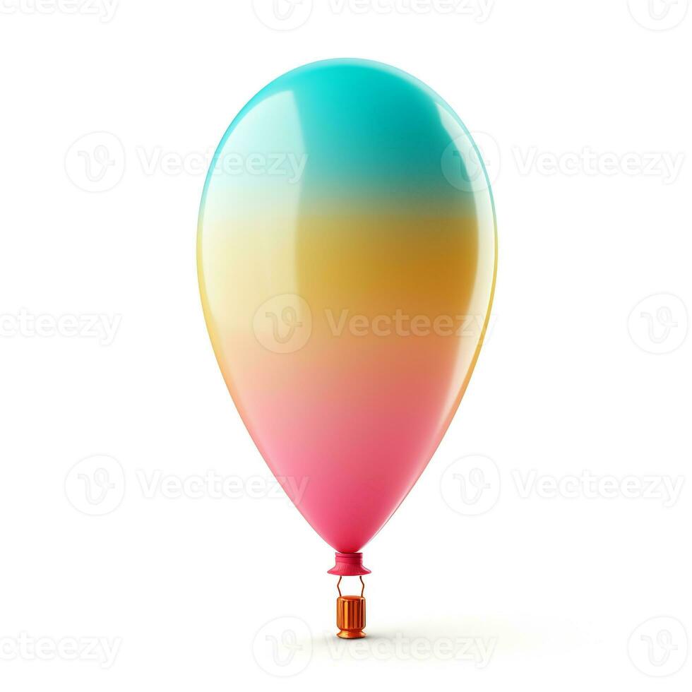 Gas Ballon auf Weiß Hintergrund. generativ ai foto