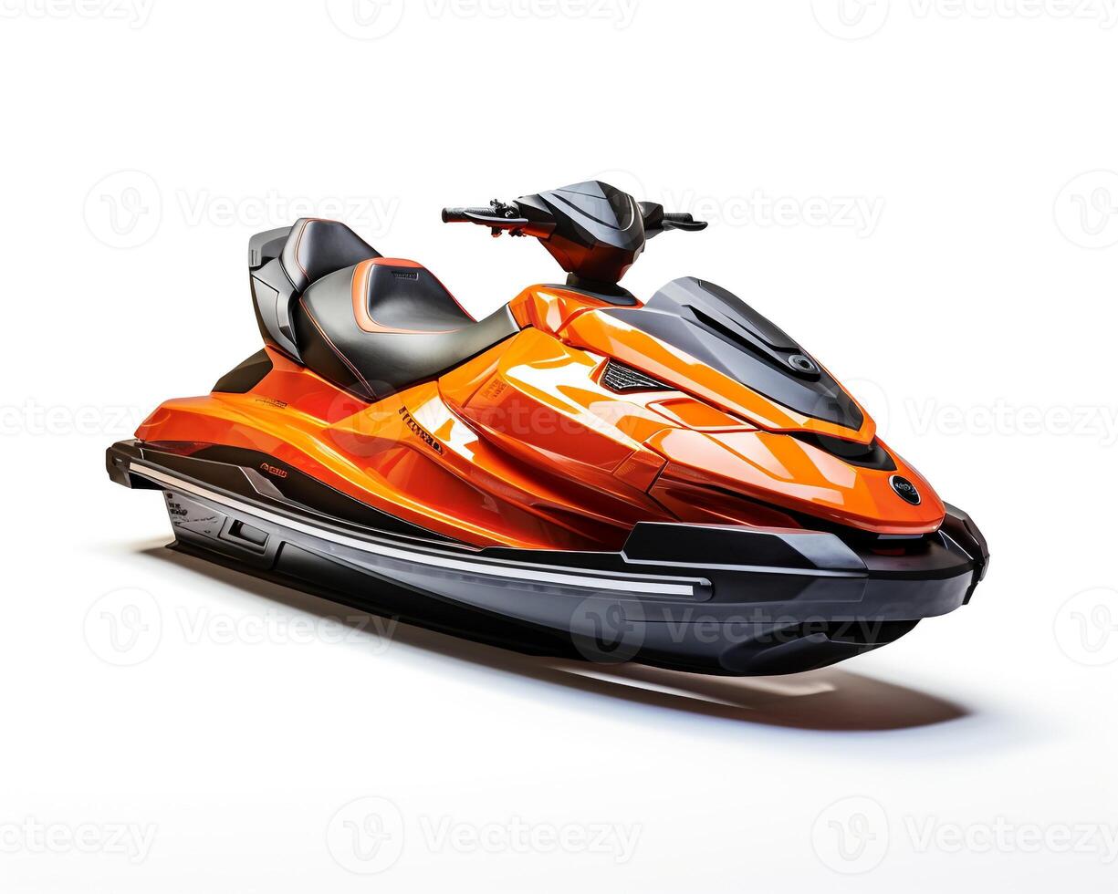 Jet Ski auf Weiß Hintergrund. generativ ai foto