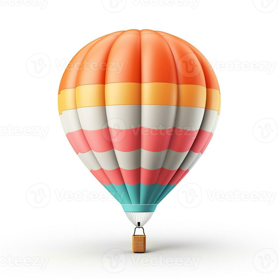 roziere Ballon Hybrid Gas und heiß Luft auf Weiß Hintergrund. generativ ai foto