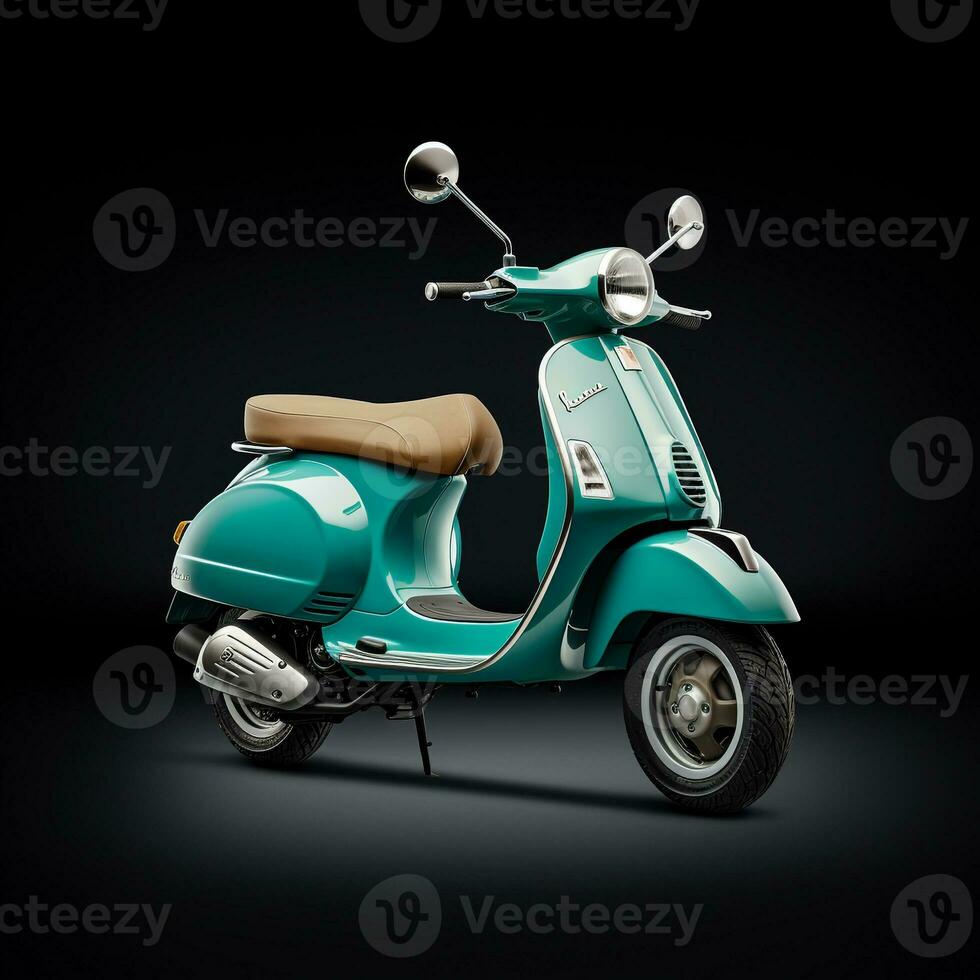 Vespa auf Weiß Hintergrund. generativ ai foto