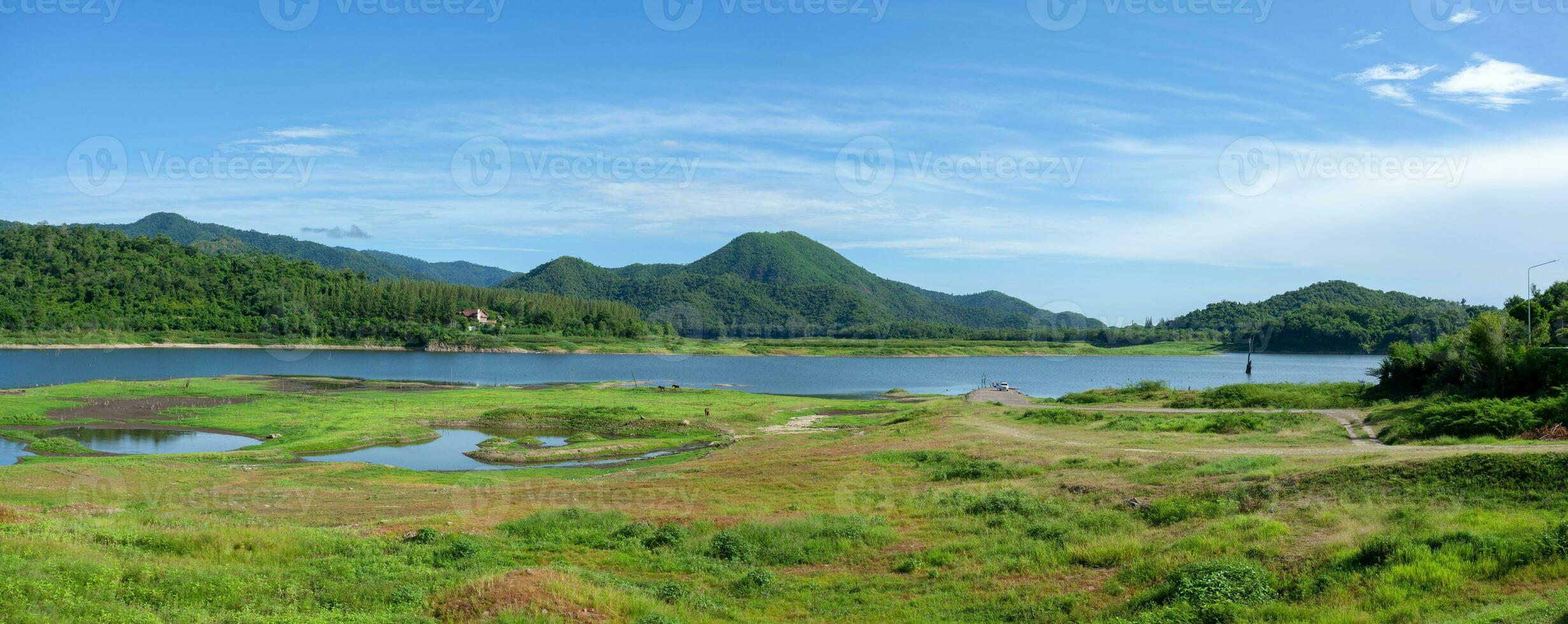 Huai tha khie Reservoir Aussicht Punkt, Verbot kha Bezirk, Ratchaburi Provinz, Thailand foto
