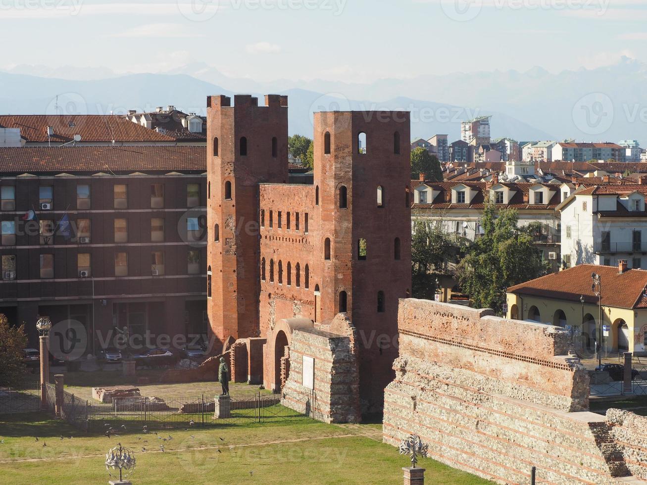 Porta Palatina Palatin Tor in Turin foto