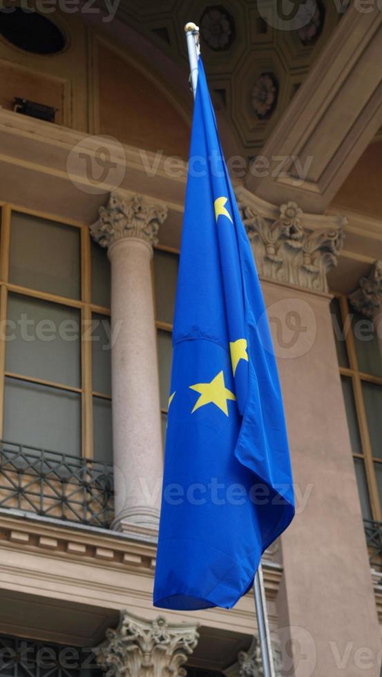 europäische flagge von europa foto