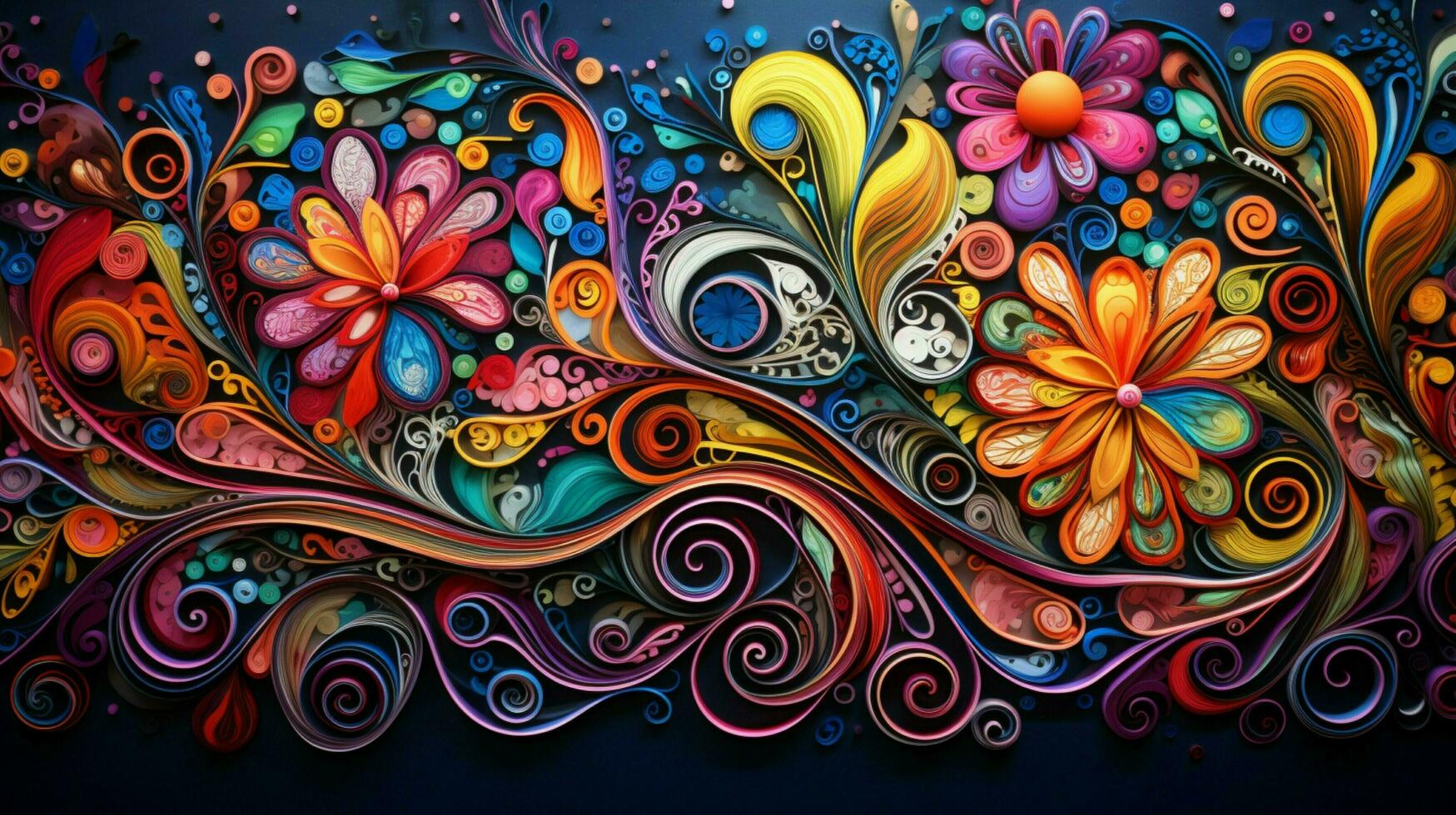 ein abstrakt Hintergrund mit multi farbig Dekoration foto