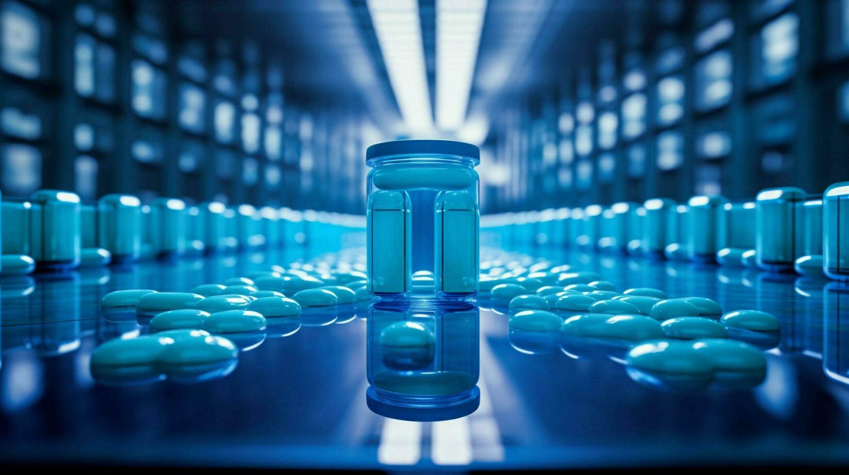 Blau Antibiotikum Pille im Labor Sammlung Variation foto