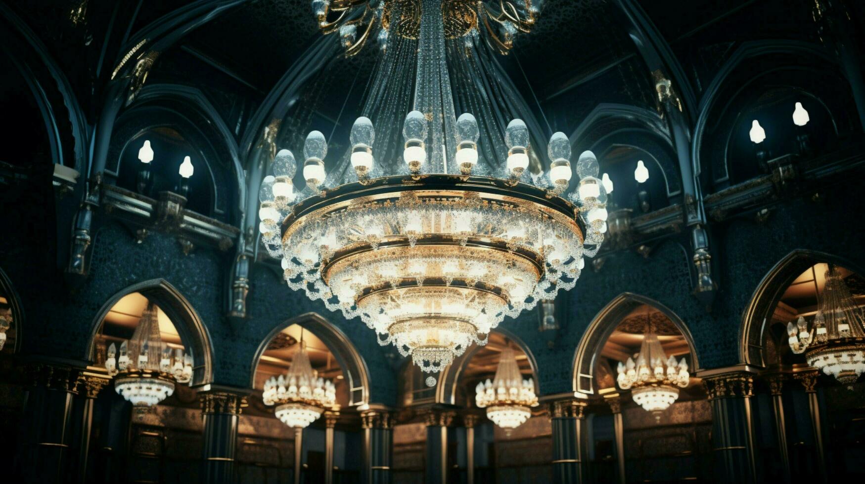 aufwendig Leuchter leuchtet majestätisch Moschee elegant foto