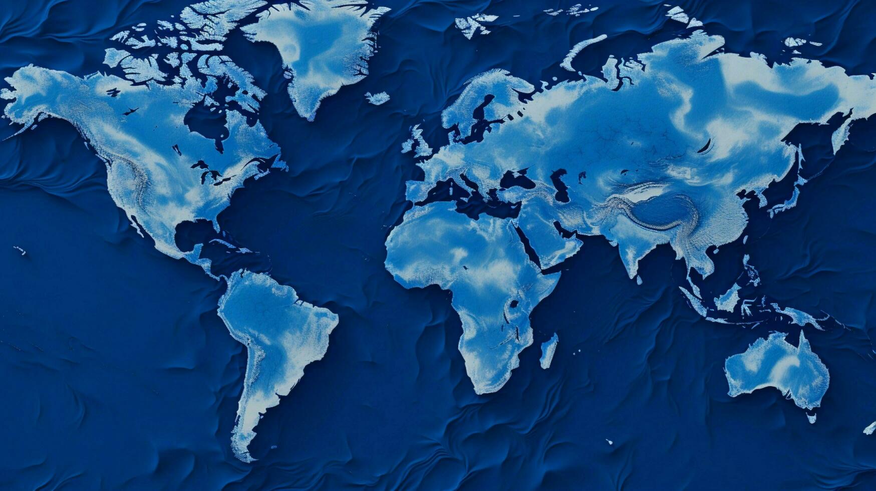 Planet Erde Topographie ein Blau Karte Illustration foto