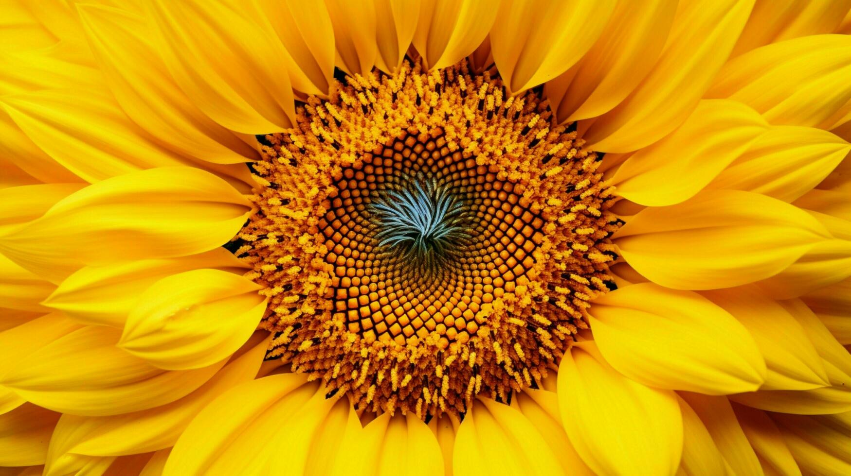 beschwingt Gelb Sonnenblume schließen oben von Blütenblatt Schönheit im Natur foto