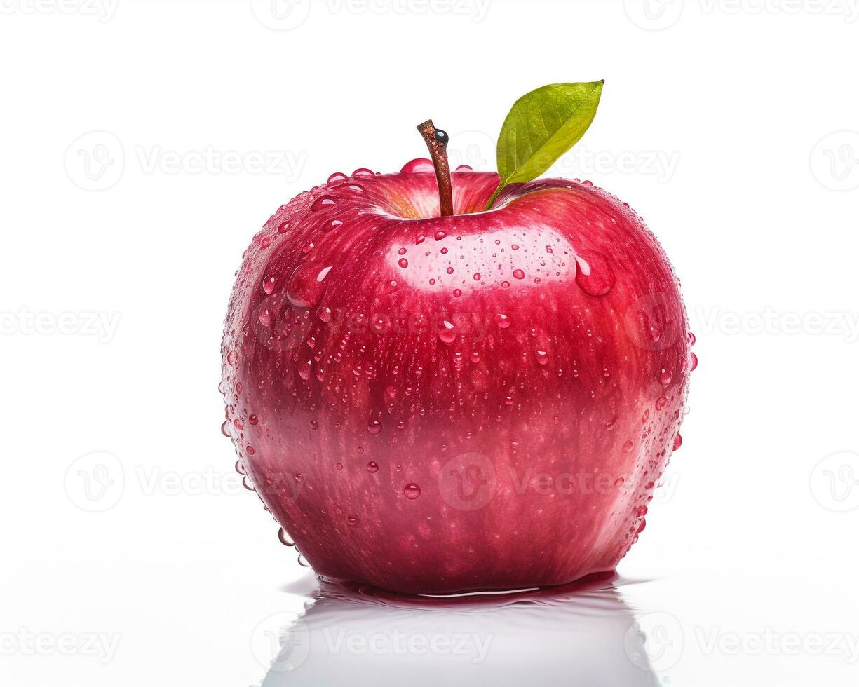 Foto von Wasser Apfel isoliert auf Weiß Hintergrund. generativ ai