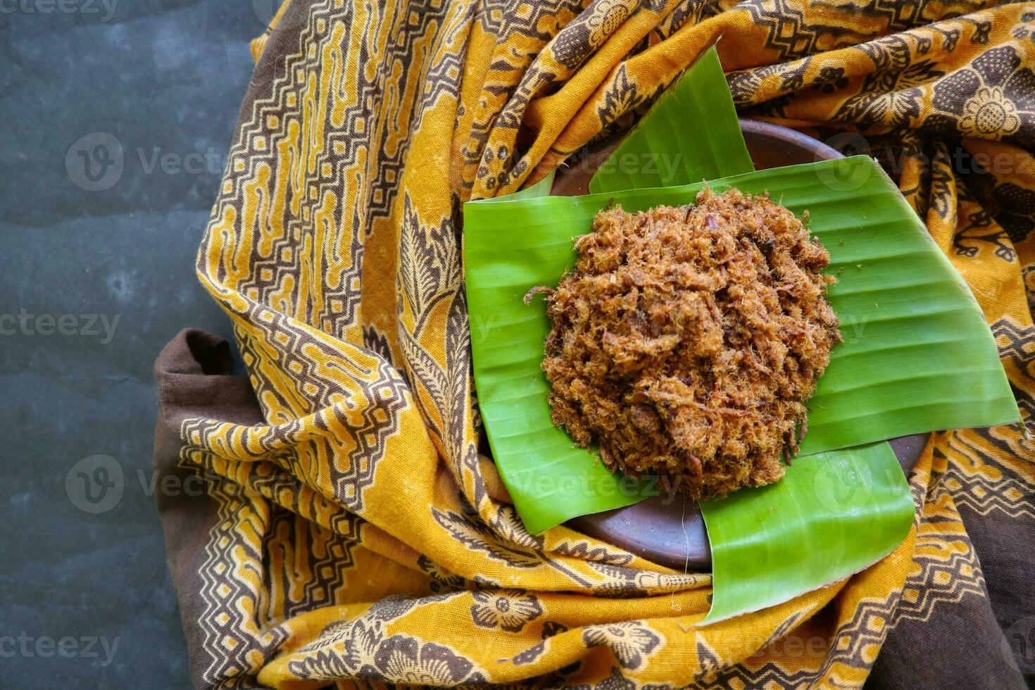 abbon gemacht von Fleisch, gehackt Fleisch Geschirr gemacht mit braun Zucker und getrocknet, konserviert Lebensmittel. indonesisch asiatisch Essen foto