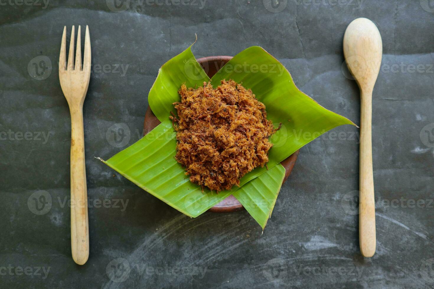 abbon gemacht von Fleisch, gehackt Fleisch Geschirr gemacht mit braun Zucker und getrocknet, konserviert Lebensmittel. indonesisch asiatisch Essen foto