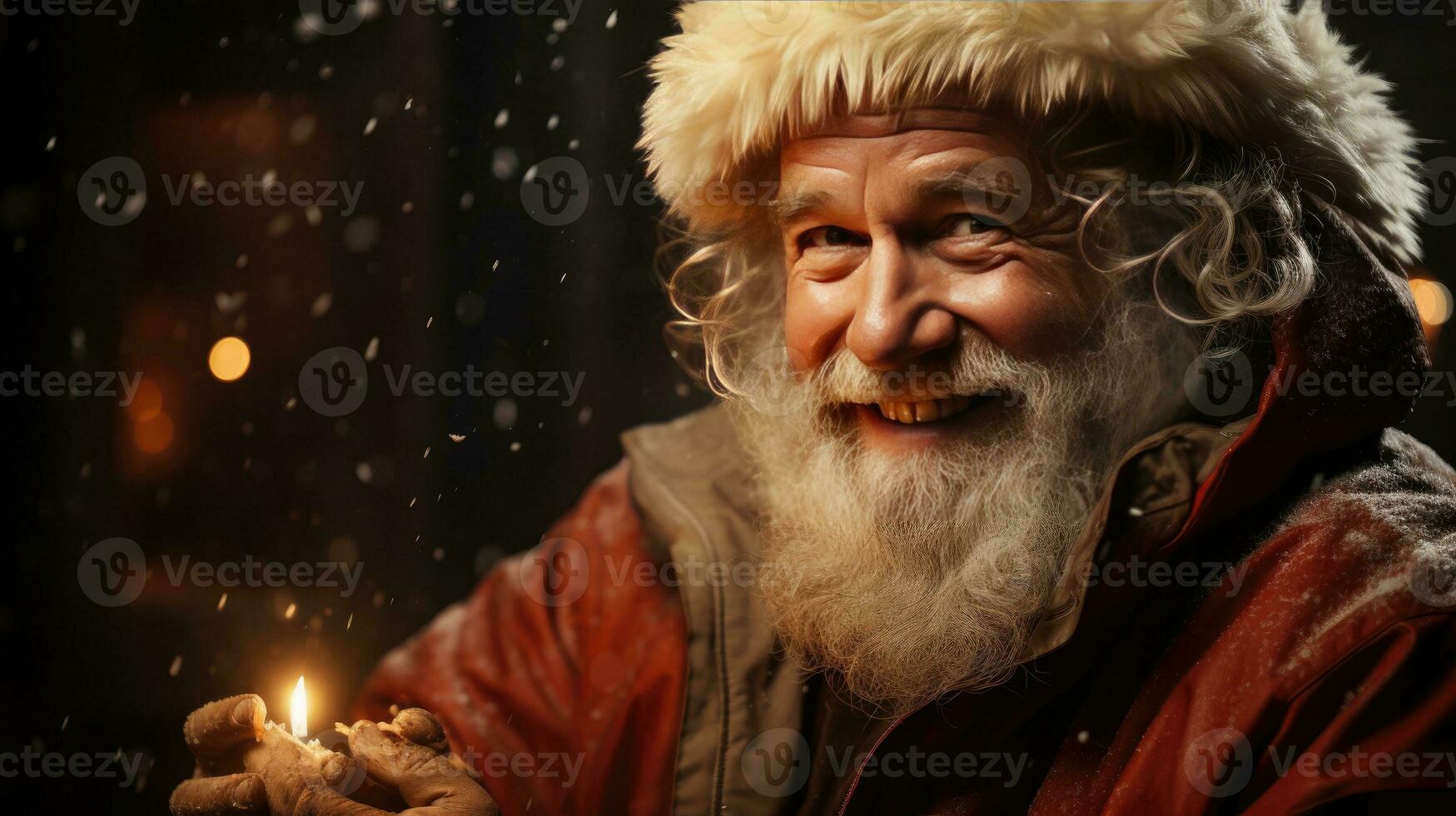 fröhlich nett Weihnachten Winter Neu Jahr festlich lächelnd Santa claus foto