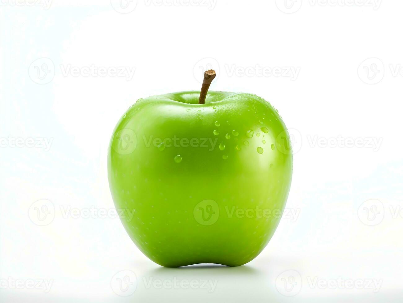 frisch Grün Apfel Obst auf Weiß Hintergrund ai generativ foto