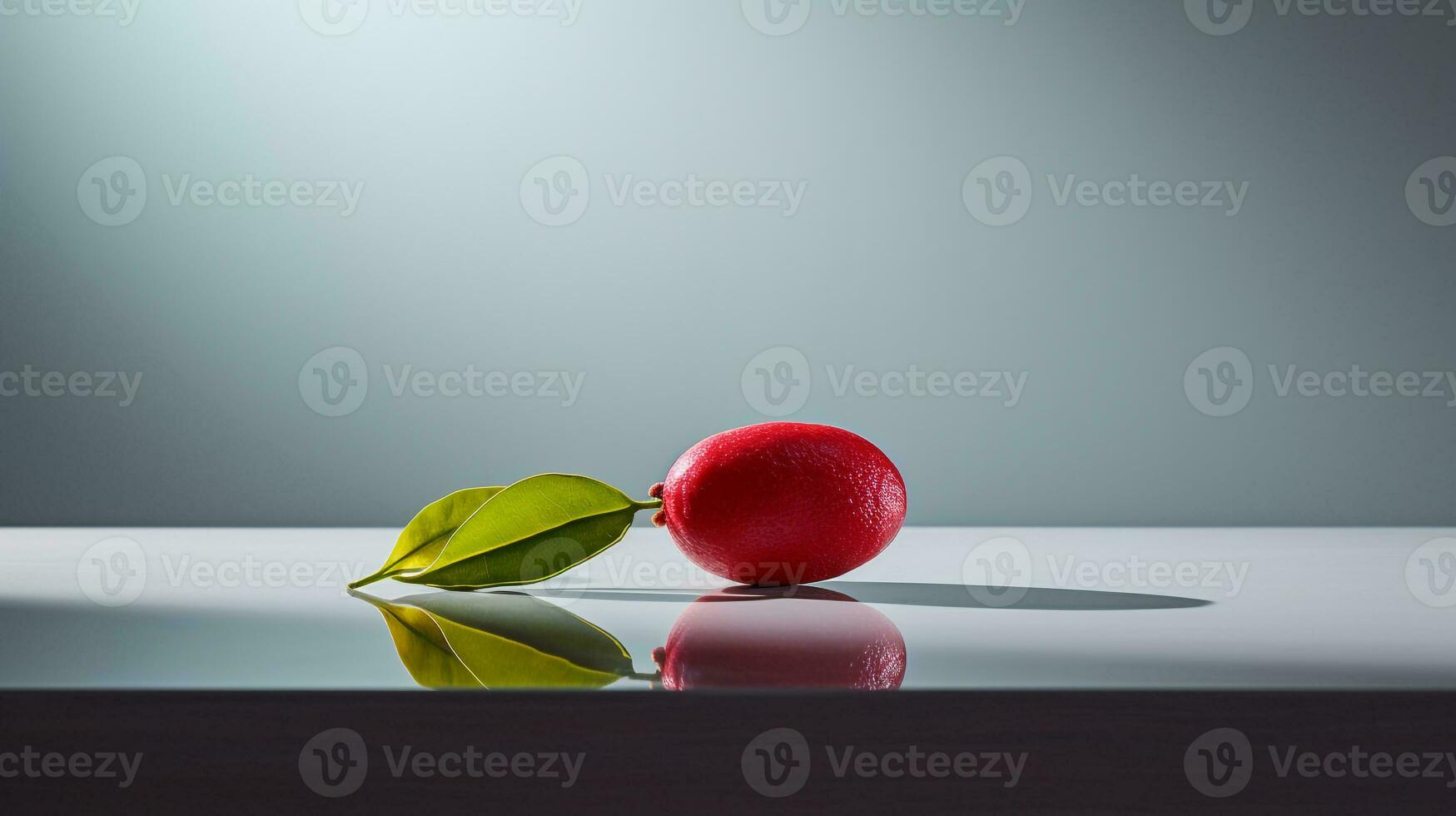 Foto von Wunder Obst auf ein minimalistisch Tisch. generativ ai
