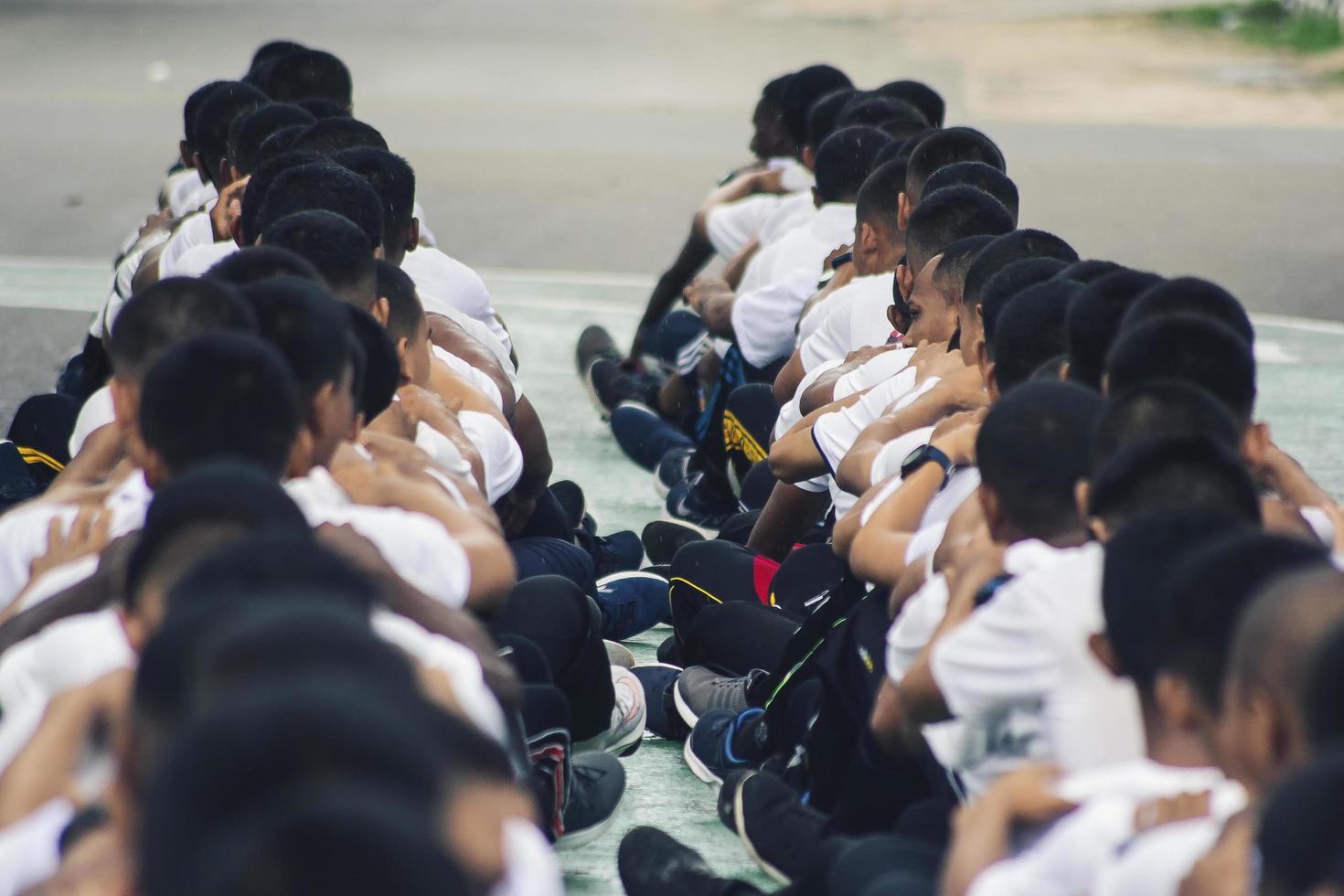 Sorong, West-Papua, Indonesien 2021 – Unteroffiziere der indonesischen Polizei foto