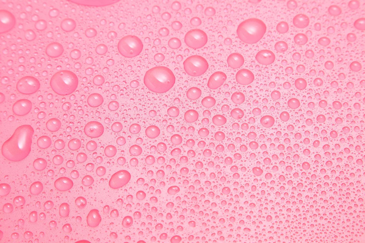 Nahaufnahme von Wassertropfen auf rosa Hintergrund foto