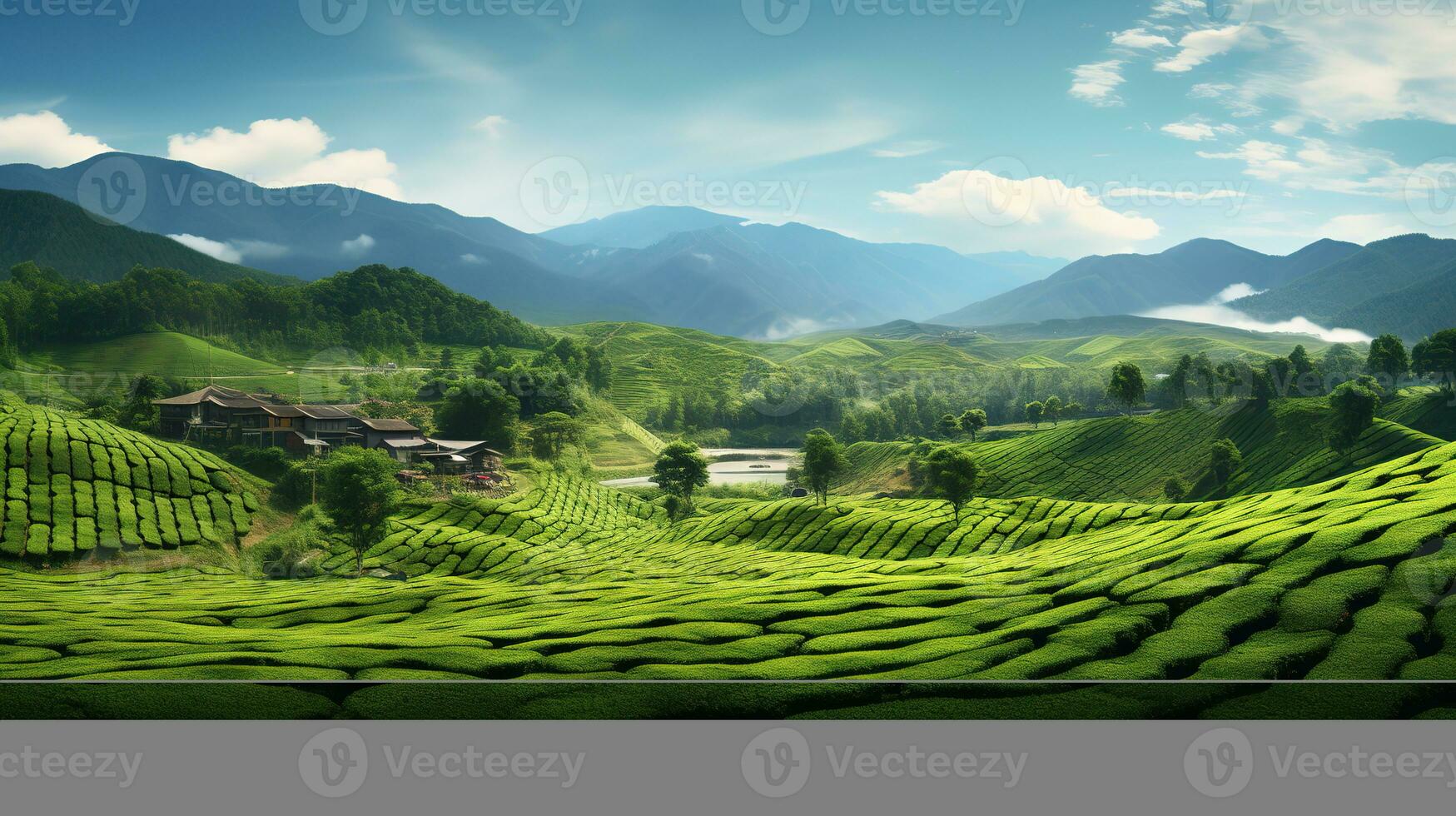 Landschaft Tee Plantage im Malaysia. ai generativ foto