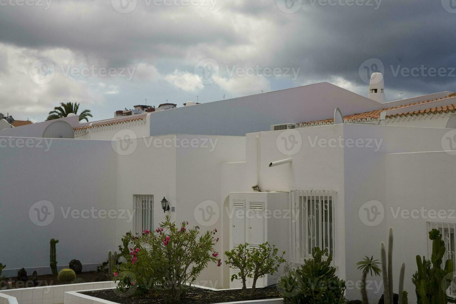 interessant Tourist Straßen im das Süd von das Kanarienvogel Insel von Tenerife im Spanien auf ein warm Sommer- Tag foto