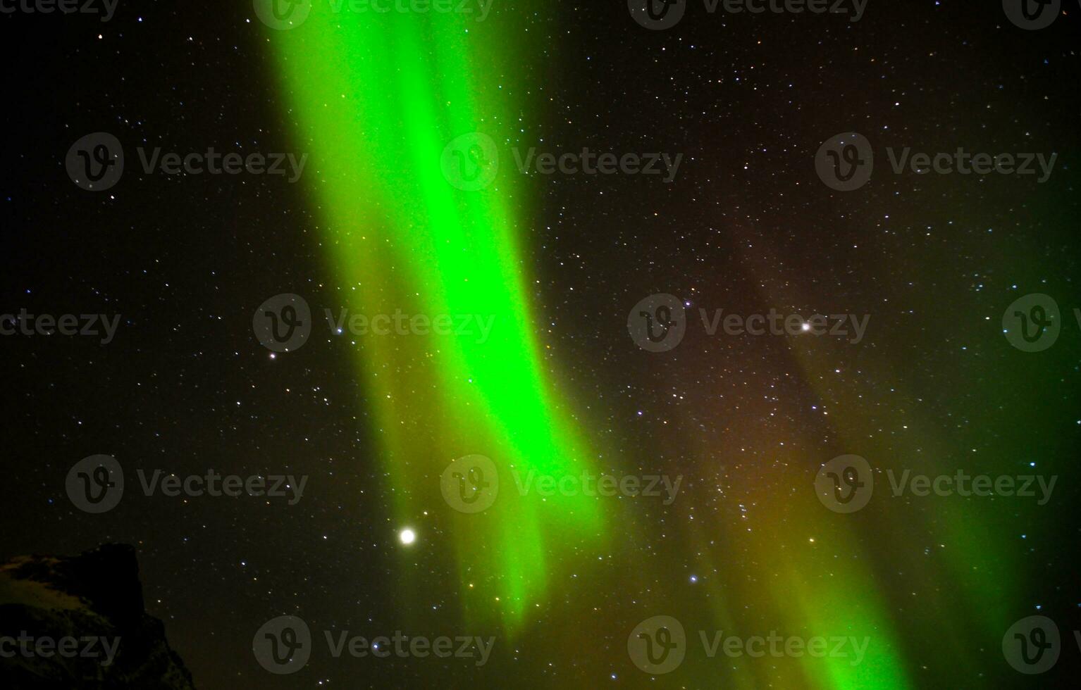 Nord Beleuchtung im das Himmel im Norwegen foto