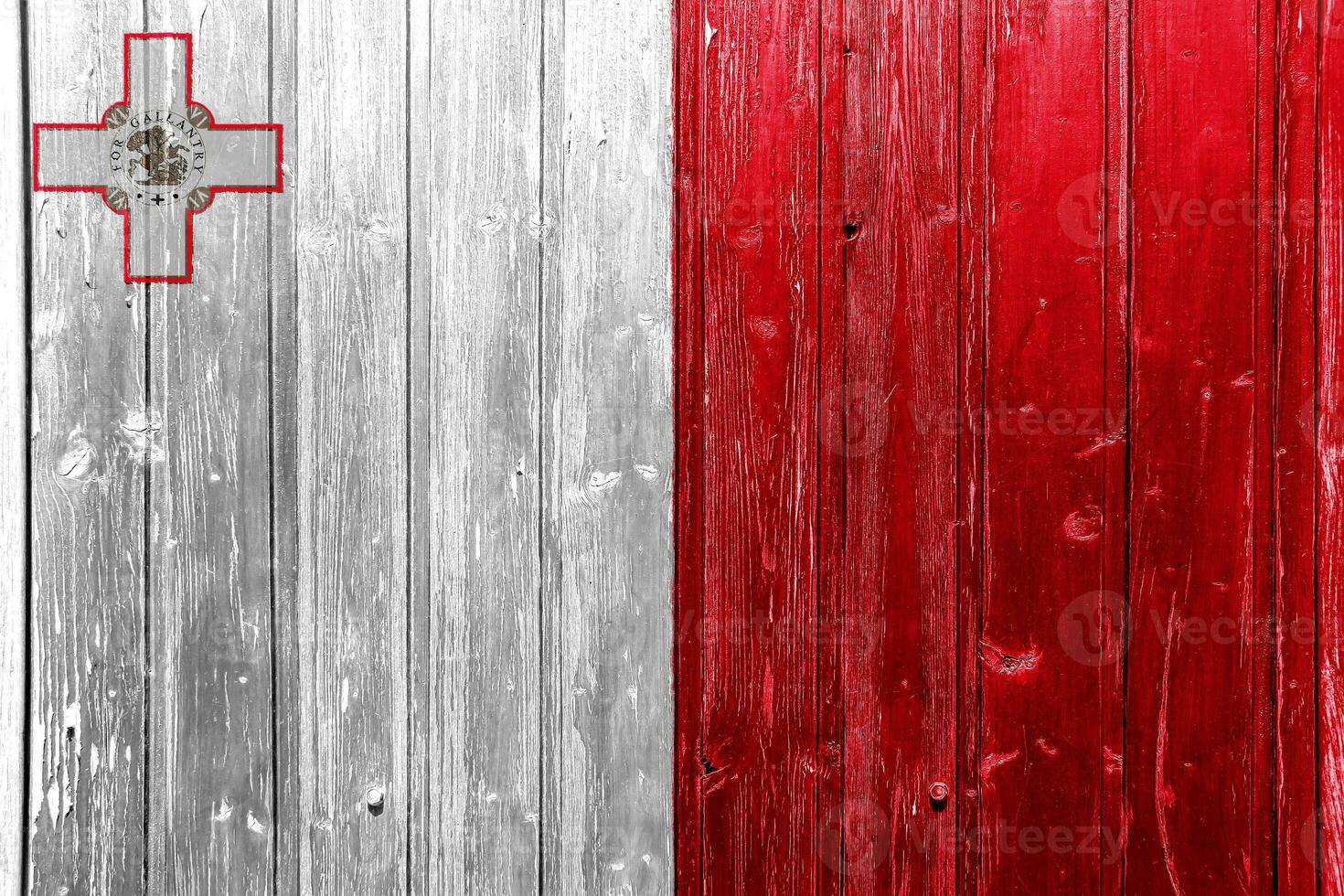 Flagge von Republik von Malta auf ein texturiert Hintergrund. Konzept Collage. foto