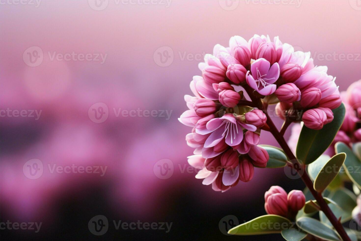 botanisch locken arctostaphylos uva ursi Blume zierend ein Garten mit Kopieren Raum ai generiert foto