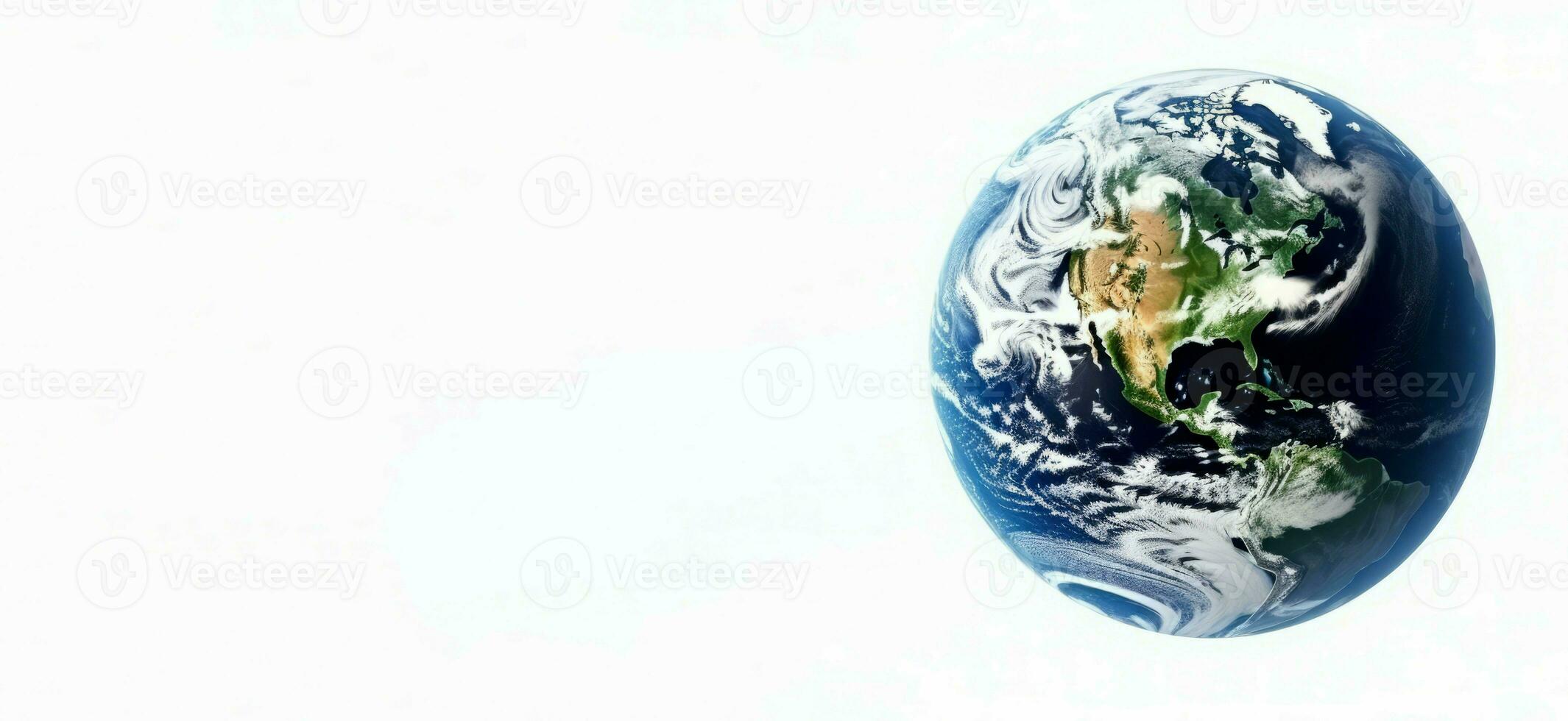 Blau Planet Erde Banner. generieren ai foto