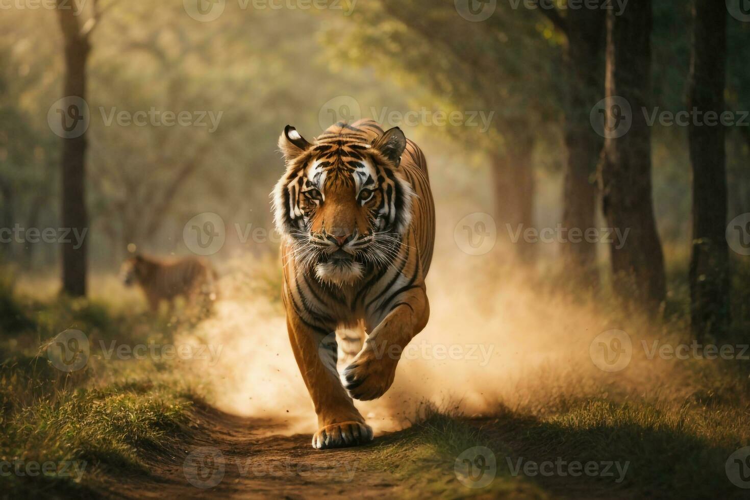 Bengalen Tiger Hintergrund ai generiert foto