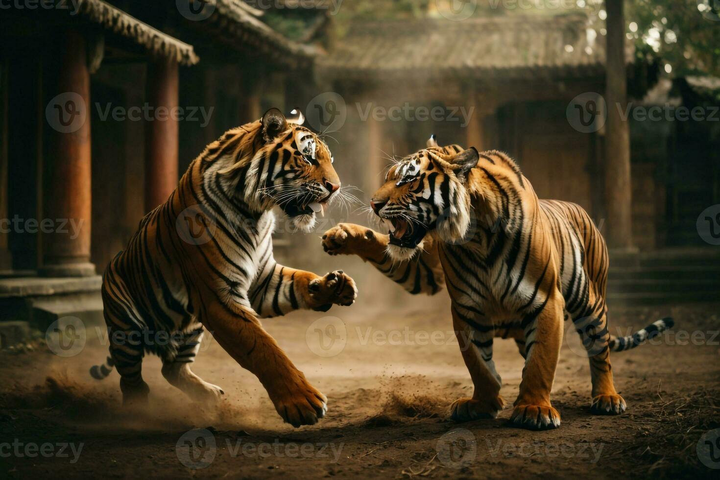 Bengalen Tiger Hintergrund ai generiert foto