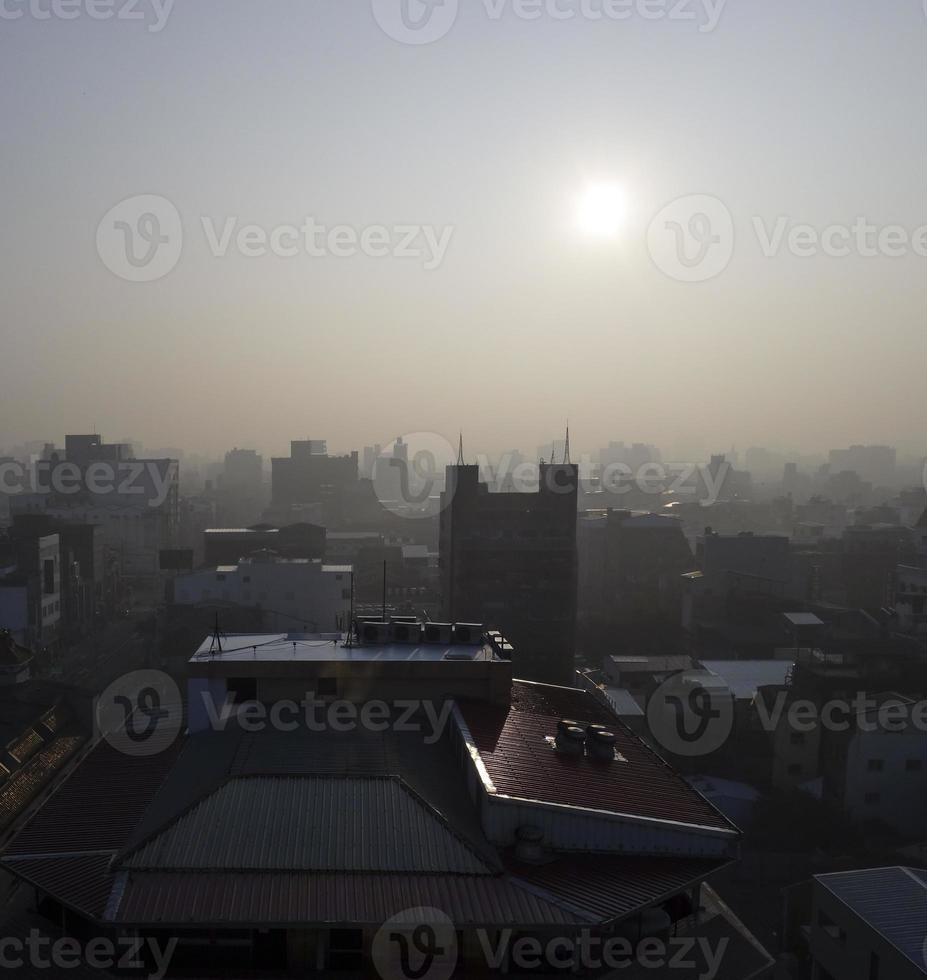 Skyline der Innenstadt von Taiwan während des Morgens. foto