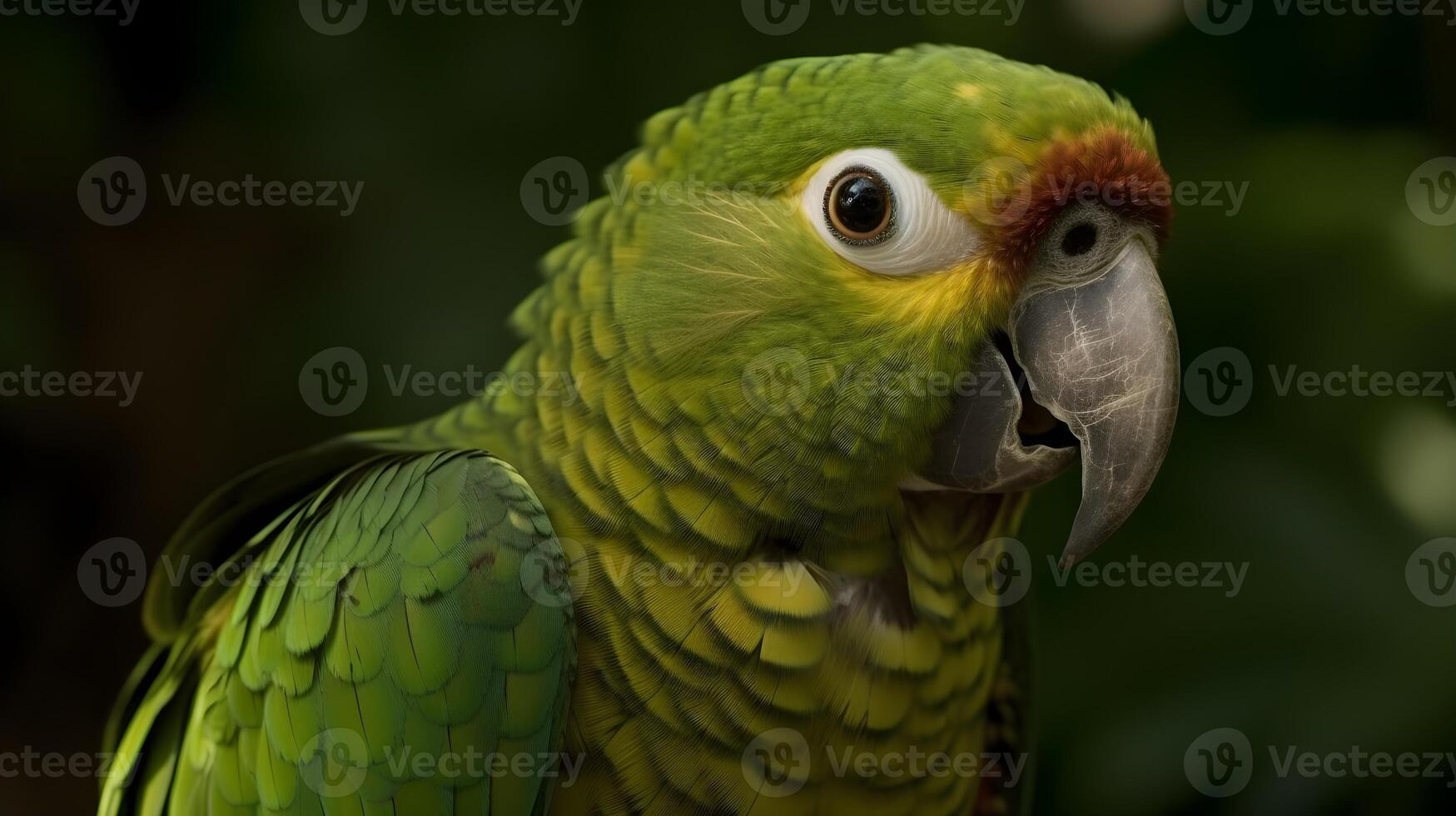 Grün Sittich und Liebe Vögel Papageien Natur Hintergrund. ai generiert. foto